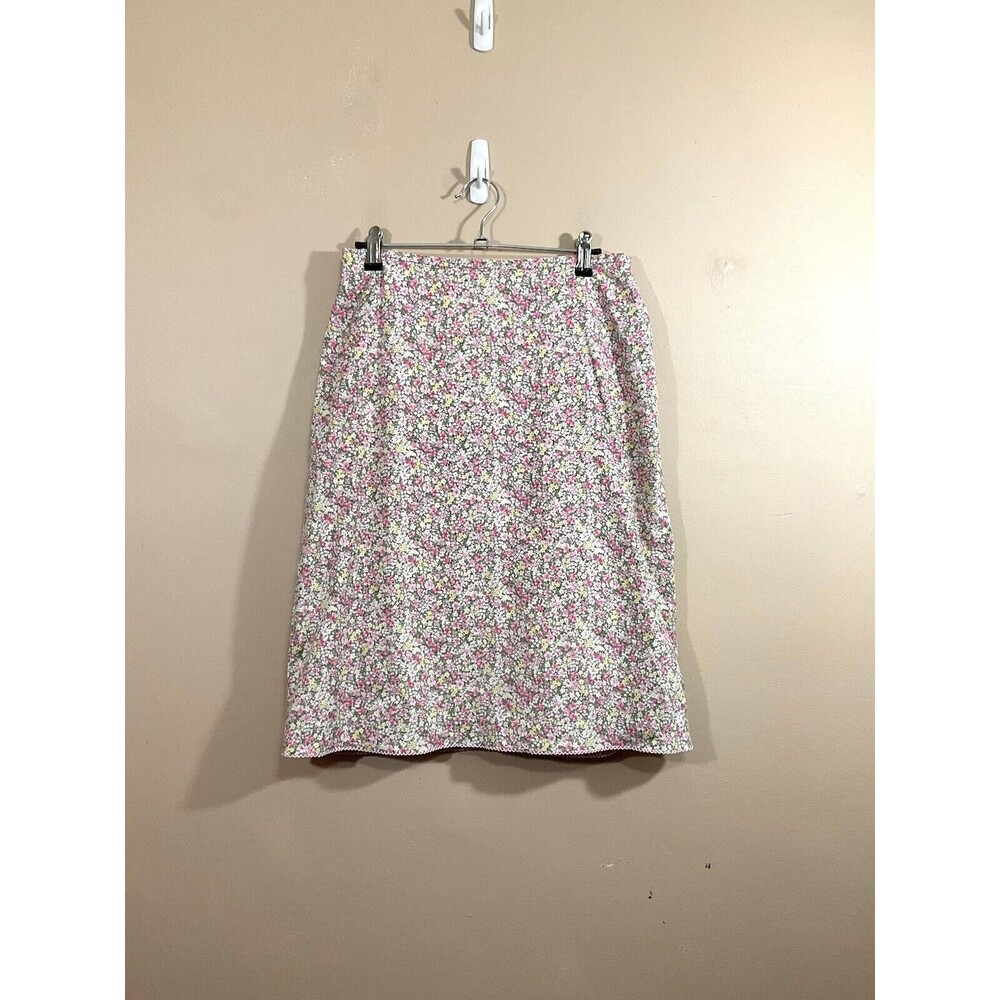 VTG Gap Womens Floral Knee Length Skirt 6 Pink Y2K Cottagecore Prairiecore Twee